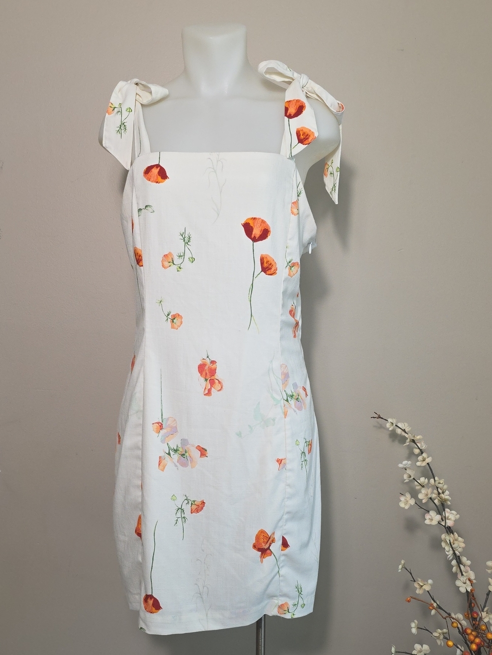 H&M Poppy Print Minidress